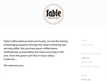 Tablet Screenshot of fablecoffee.com